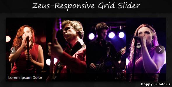 ZEUS - Responsive Jquery & CSS3 Grid Slider