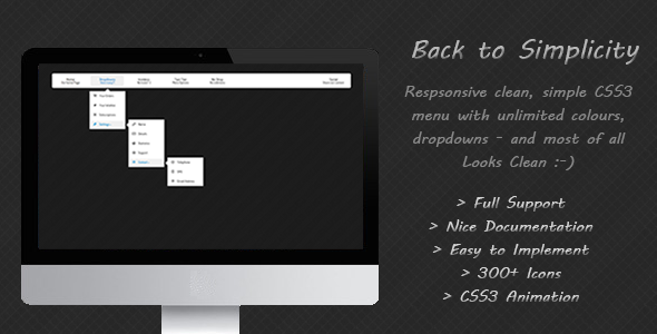 Back to Simplicity - Clean CSS3 Menu