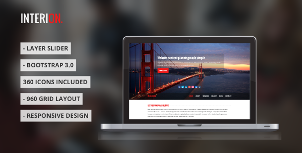 Interion - Responsive One Page HTML Template