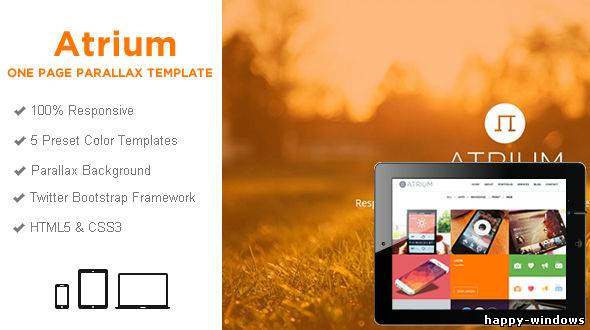Atrium - One Page Parallax HTML Template