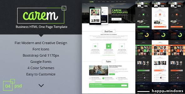 Carem Premium One Page Portfolio