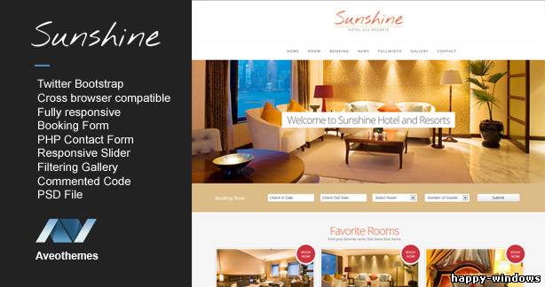 Sunshine - Responsive Hotel Template