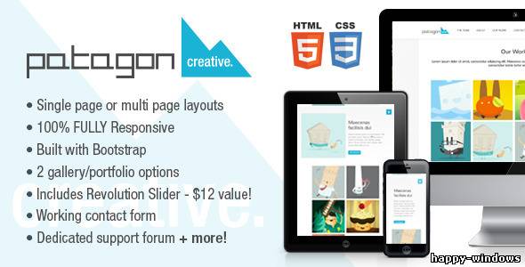 Patagon Creative - Single & Multi Page HTML5 Theme