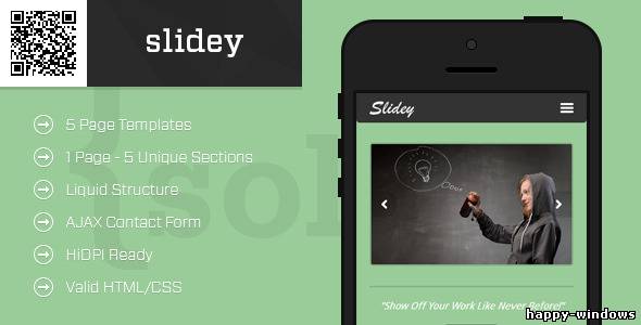 slidey | Mobile HTML/CSS Portfolio Template