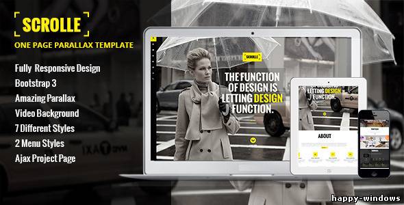 Scrolle Responsive Parallax One Page Template