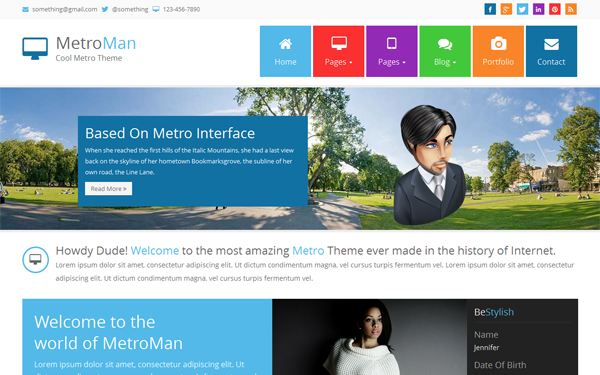 MetroMan - Responsive Metro Theme