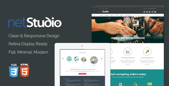 NetStudio - Bootstrap 3 Multi-Purpose Template