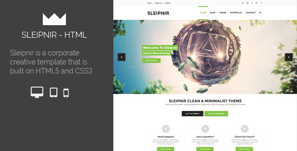 Sleipnir - HTML Template